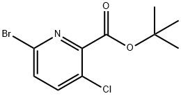 2-Pyridinecarboxylic acid, 6-bromo-3-chloro-, 1,1-dimethylethyl ester Structure