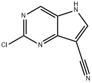 5H-Pyrrolo[3,2-d]pyrimidine-7-carbonitrile, 2-chloro- Structure