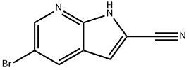 5-溴-1H-吡咯并[2,3-B]吡啶-2-甲腈 结构式