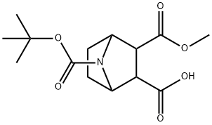 7-(叔丁氧羰基)-3-(甲氧基羰基)-7-氮杂双环[2.2.1]庚烷-2-羧酸, 1824382-63-9, 结构式