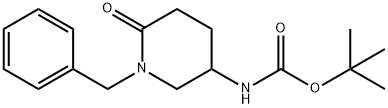 tert-Butyl N-(1-benzyl-6-oxopiperidin-3-yl)carbamate Structure