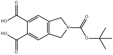 2-(tert-butoxycarbonyl)isoindoline-5,6-dicarboxylic acid Struktur