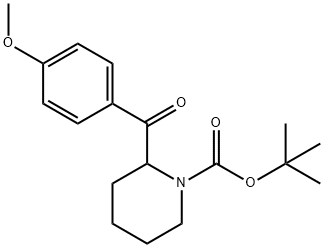 tert-Butyl 2-[(4-methoxyphenyl)carbonyl]piperidine-1-carboxylate Struktur