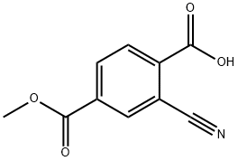 1,4-Benzenedicarboxylic acid, 2-cyano-, 4-methyl ester Structure
