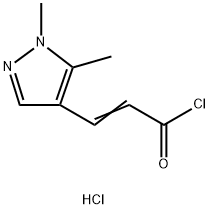 (2E)-3-(1,5-dimethyl-1H-pyrazol-4-yl)acryloyl chloride Structure