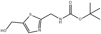 (5-(羟甲基)噻唑-2-基)甲基)氨基甲酸叔丁酯 结构式