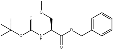 L-?Serine, N-?[(1,?1-?dimethylethoxy)?carbonyl]?-?O-?methyl-?, phenylmethyl ester Struktur