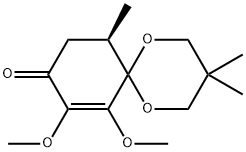1,5-Dioxaspiro[5.5]undec-7-en-9-one, 7,8-dimethoxy-3,3,11-trimethyl-, (11R)- Structure
