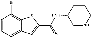 Benzo[b]thiophene-2-carboxamide, 7-bromo-N-(3R)-3-piperidinyl- Structure