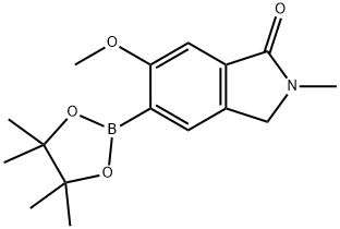 6-甲氧基-2-甲基-5-(4,4,5,5-四甲基-1,3,2-二氧杂硼杂环戊烷-2-基)异吲哚啉-1-酮,1840966-84-8,结构式