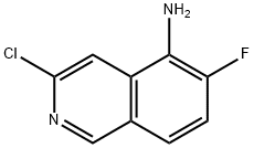 3-氯-6-氟异喹啉-5-胺 结构式