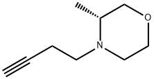 Morpholine, 4-(3-butyn-1-yl)-3-methyl-, (3R)- Structure