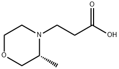 4-Morpholinepropanoic acid, 3-methyl-, (3R)- Structure