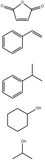 2,5-Furandione, telomer with ethenylbenzene and (1-methylethyl)benzene, cyclohexyl 1-methylethyl ester, ammonium salt,184179-24-6,结构式