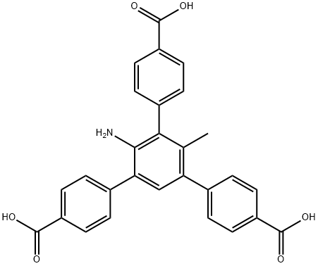 2,4,6-三(4-羧基苯基)-3-甲基苯胺, 1842393-50-3, 结构式