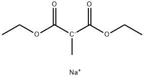 Propanedioic acid, 2-methyl-, diethyl ester, ion(1-), sodium (1:1),18424-77-6,结构式