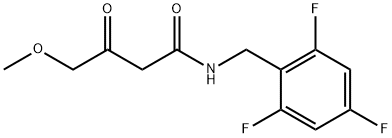 Butanamide, 4-methoxy-3-oxo-N-[(2,4,6-trifluorophenyl)methyl]- 化学構造式