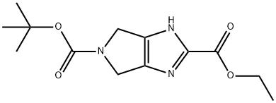 Pyrrolo[3,4-d]imidazole-2,5(1H)-dicarboxylic acid, 4,6-dihydro-, 5-(1,1-dimethylethyl) 2-ethyl ester Struktur