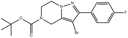 tert-butyl3-bromo-2-(4-fluorophenyl)-6,7-dihydropyrazolo[1,5-a]pyrazine-5(4H)-carboxylate(WX155050) Struktur