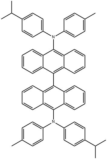 N10,N10'-bis(4-isopropylphenyl)-N10,N10'-dip-tolyl-9,9'-bianthracene-10,10'-diamine Structure