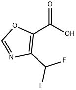 4-(DIFLUOROMETHYL)-1,3-OXAZOLE-5-CARBOXYLIC ACID, 1849376-53-9, 结构式