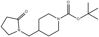 1-Piperidinecarboxylic acid, 4-[(2-oxo-1-pyrrolidinyl)methyl]-, 1,1-dimethylethyl ester,184968-84-1,结构式