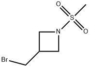 3-(溴甲基)-1-(甲磺酰基)氮杂环丁烷, 1850205-92-3, 结构式