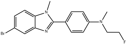 Benzenamine, 4-(5-bromo-1-methyl-1H-benzimidazol-2-yl)-N-(2-fluoroethyl)-N-methyl- 化学構造式