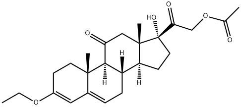 21-(ACETYLOXY)-3-ETHOXY-17-HYDROXYPREGNA-3,5-DIENE-11,20-DIONE 结构式