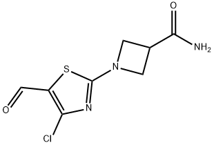 3-Azetidinecarboxamide, 1-(4-chloro-5-formyl-2-thiazolyl)-,1854041-28-3,结构式