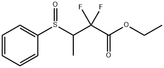 Butanoic acid, 2,2-difluoro-3-(phenylsulfinyl)-, ethyl ester,185422-94-0,结构式