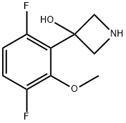 3-(3,6-二氟-2-甲氧基苯基)氮杂环丁烷-3-醇,1855690-10-6,结构式