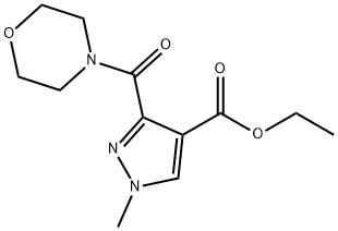ethyl 1-methyl-3-(morpholin-4-ylcarbonyl)-1H-pyrazole-4-carboxylate 化学構造式
