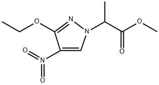 methyl 2-(3-ethoxy-4-nitro-1H-pyrazol-1-yl)propanoate Structure