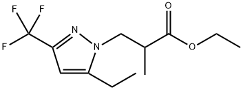 ethyl 3-[5-ethyl-3-(trifluoromethyl)-1H-pyrazol-1-yl]-2-methylpropanoate,1855906-65-8,结构式