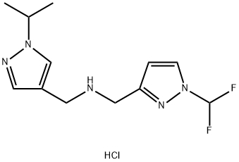 1-[1-(difluoromethyl)-1H-pyrazol-3-yl]-N-[(1-isopropyl-1H-pyrazol-4-yl)methyl]methanamine,1855936-85-4,结构式