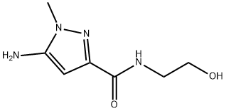 5-amino-N-(2-hydroxyethyl)-1-methyl-1H-pyrazole-3-carboxamide 结构式