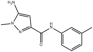 5-amino-1-methyl-N-(3-methylphenyl)-1H-pyrazole-3-carboxamide 化学構造式