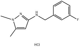 N-(3-fluorobenzyl)-1,5-dimethyl-1H-pyrazol-3-amine Struktur