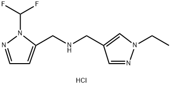 1-[1-(difluoromethyl)-1H-pyrazol-5-yl]-N-[(1-ethyl-1H-pyrazol-4-yl)methyl]methanamine Structure