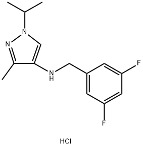 N-(3,5-difluorobenzyl)-1-isopropyl-3-methyl-1H-pyrazol-4-amine,1855940-53-2,结构式