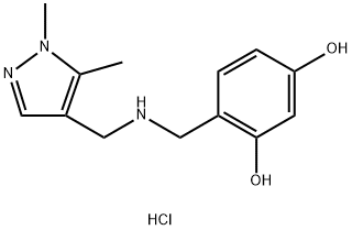 4-({[(1,5-dimethyl-1H-pyrazol-4-yl)methyl]amino}methyl)benzene-1,3-diol,1855943-55-3,结构式