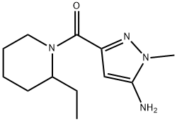 3-[(2-ethylpiperidin-1-yl)carbonyl]-1-methyl-1H-pyrazol-5-amine Structure