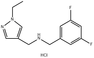 1-(3,5-difluorophenyl)-N-[(1-ethyl-1H-pyrazol-4-yl)methyl]methanamine Structure