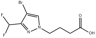 4-[4-bromo-3-(difluoromethyl)-1H-pyrazol-1-yl]butanoic acid Structure