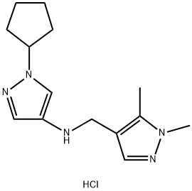 1-cyclopentyl-N-[(1,5-dimethyl-1H-pyrazol-4-yl)methyl]-1H-pyrazol-4-amine Structure