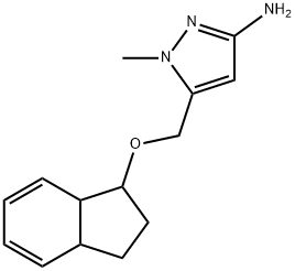 1-methyl-5-[(2,3,3a,7a-tetrahydro-1H-inden-1-yloxy)methyl]-1H-pyrazol-3-amine Structure