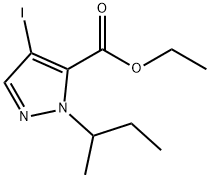 ethyl 1-sec-butyl-4-iodo-1H-pyrazole-5-carboxylate Structure