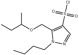 5-(sec-butoxymethyl)-1-butyl-1H-pyrazole-4-sulfonyl chloride,1856018-58-0,结构式