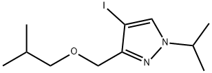 4-iodo-3-(isobutoxymethyl)-1-isopropyl-1H-pyrazole Struktur